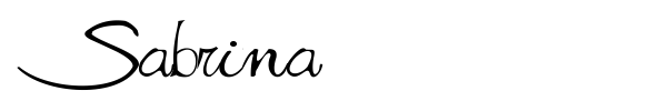 Sabrina font preview